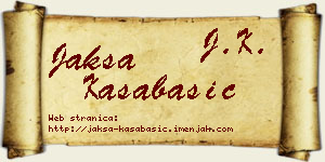 Jakša Kasabašić vizit kartica